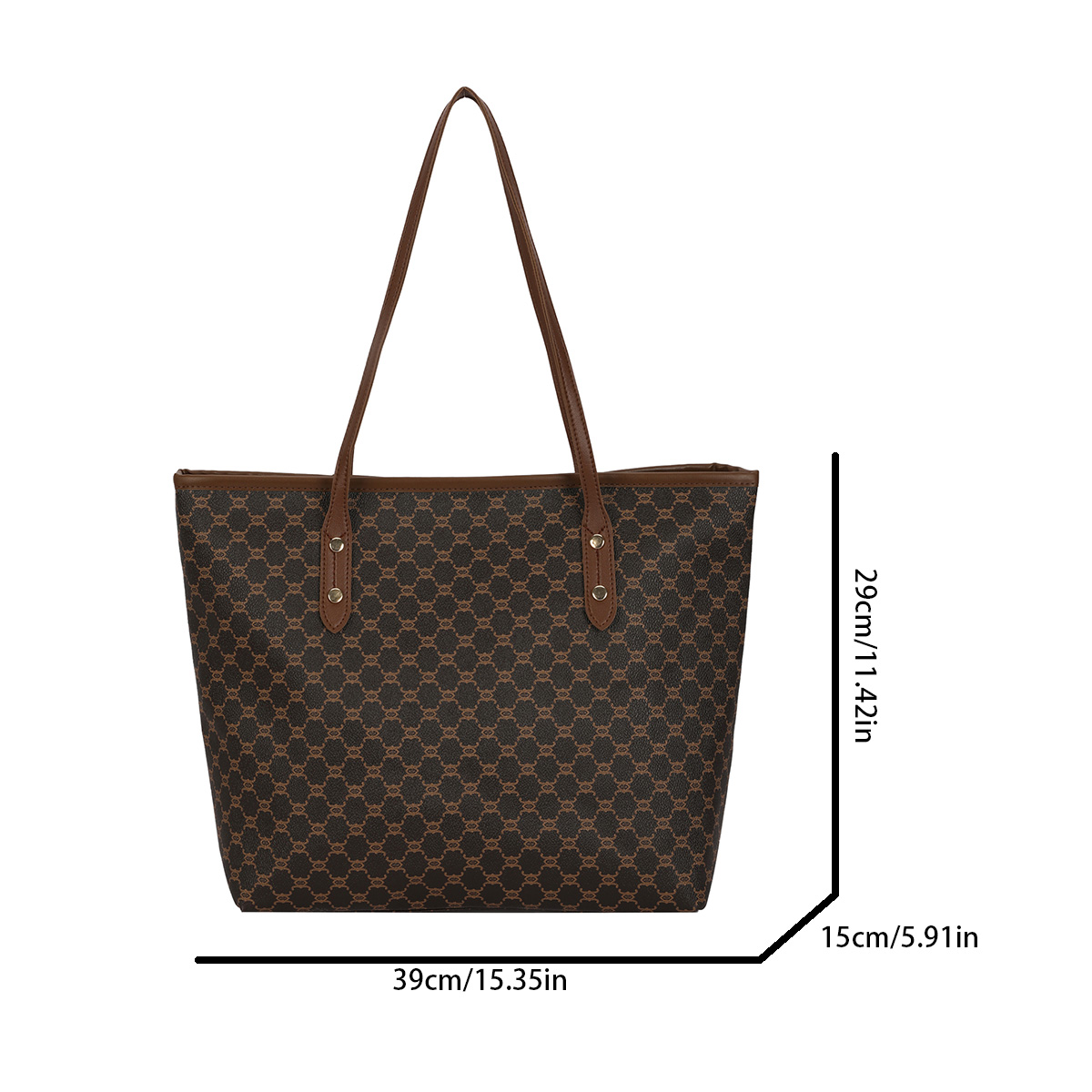 กระเป๋าโท้ทผู้หญิงสไตล์วินเทจส - Tote Bag Leather Monogram บทวิจารณ์และราคา